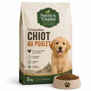 🐾 Croquettes Chiot au Poulet – 3 kg
