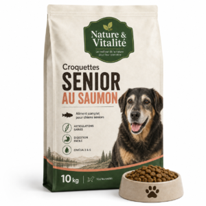 🐕 Croquettes Chien Senior au Saumon – 10 kg
